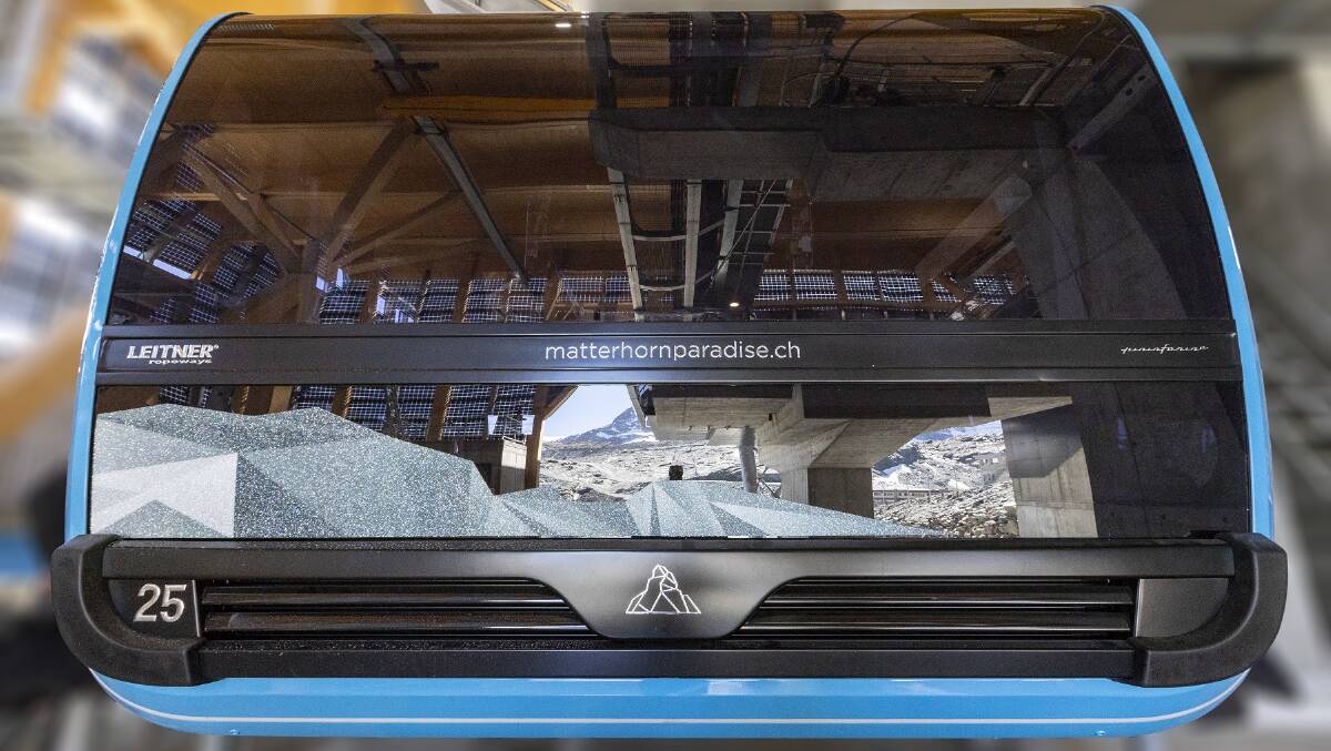 TRAVEL IN STYLE: The new Matterhorn glacier ride has Swarovski crystal-encrusted gondolas and glass floors. 