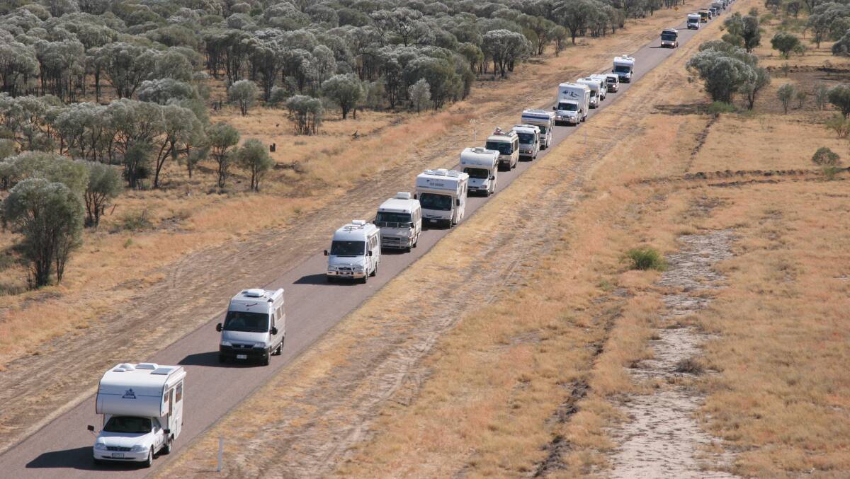 People from across Australia are being asked to join the attempt to form the world's longest line of recreational vehicles. Photo: Malcolm Street