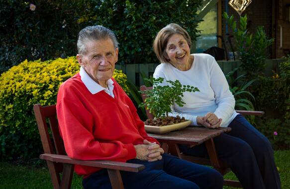 AMONG FRIENDS: Bruce and Marjorie feel a true sense of community in the village.