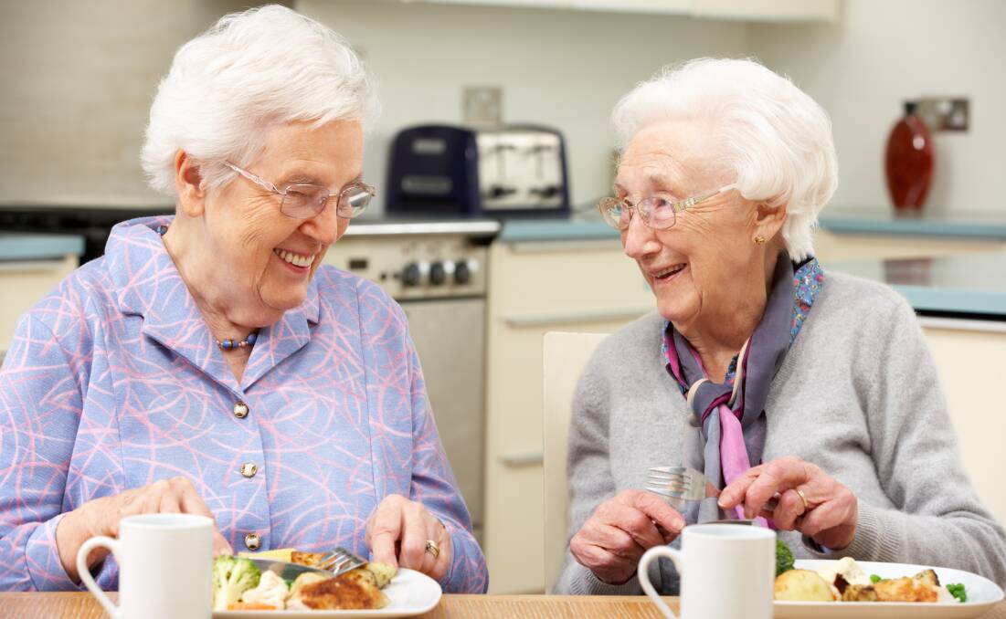 DINNER DATE: Eating just one shared meal a week can make a big difference to an older person's health and wellbeing.