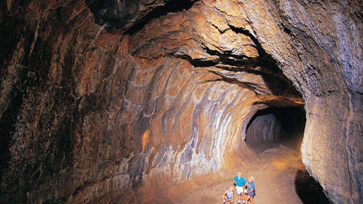 SIMPLY AMAZING: Inside one of the vast lava tubes. Undara is an Aboriginal word meaning long way. Photo: Tourism and Events Queensland. 