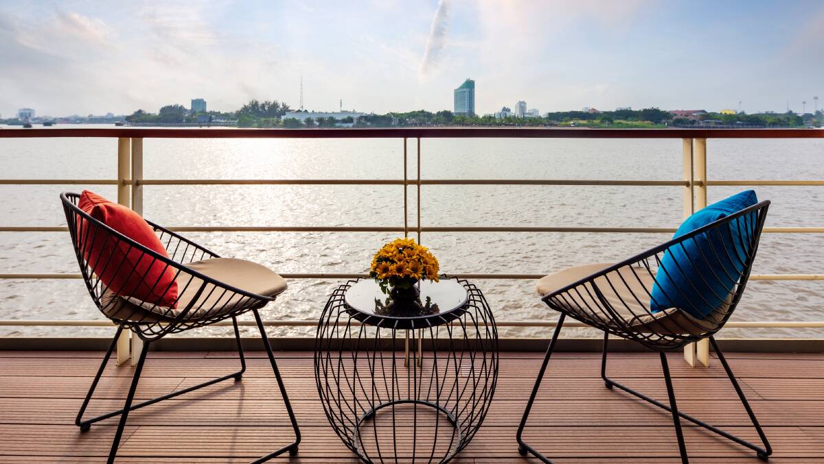 Take in the scenery from your Victoria Mekong balcony.