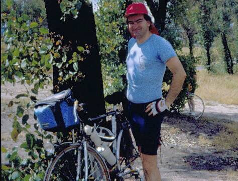 WHERE IT STARTED: Harry Sheldon pictured on day one of the very first Great Victorian Bike Ride in 1984.