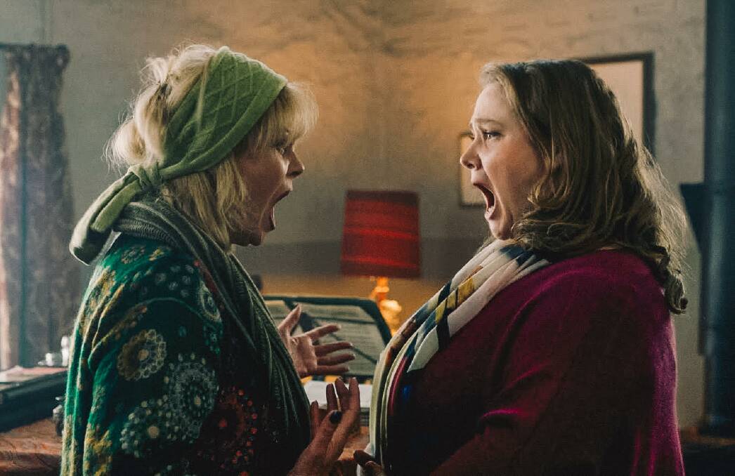 SING OUT LOUD: Joanna Lumley and Danielle Macdonald in a scene from Falling for Figaro. 2022 Paramount Pictures. All Rights Reserved.