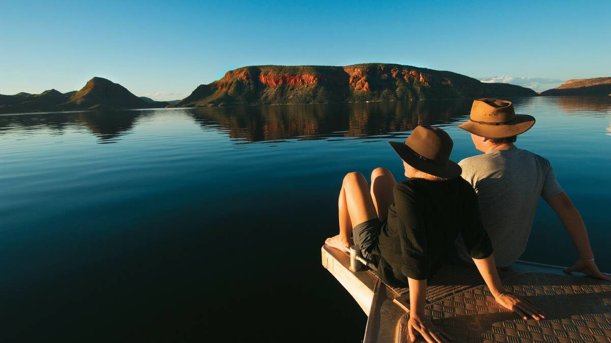 INLAND SEA: Cruise it, kayak it, paddle-board it or just sit and drink it all in. Lake Argyle, near Kununurra, is one of the largest freshwater lakes in the southern hemisphere. Photo: Tourism WA