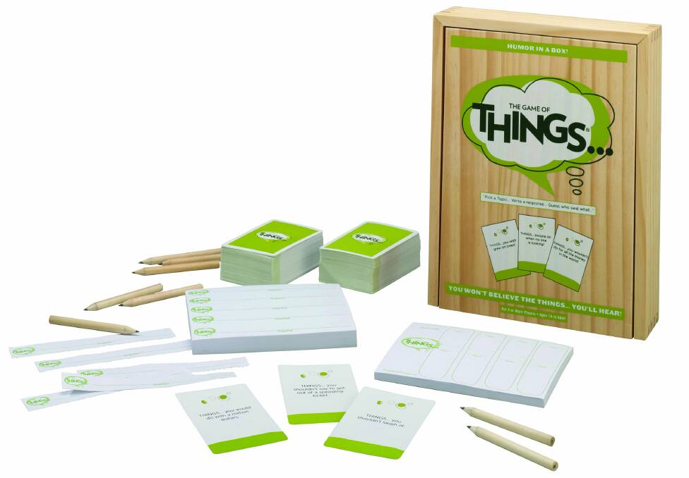 CHANCE TO WIN: The Game of Things (Goliath) will provide hours of fun for friends and family.