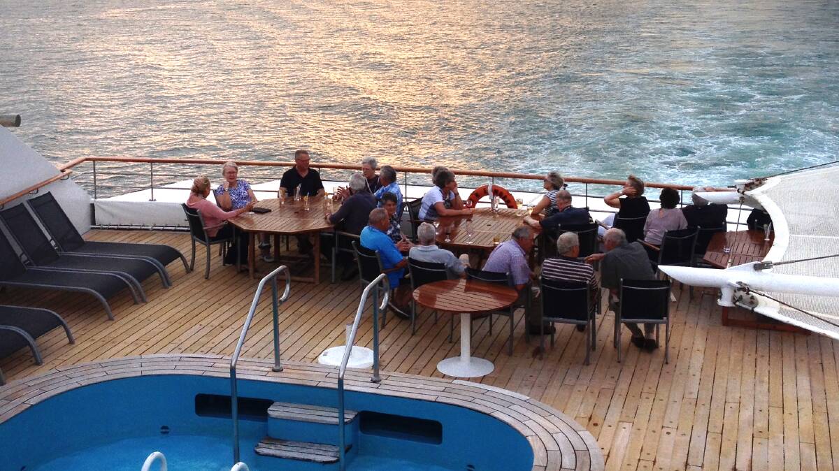 The comfort and conviviality of cruising makes for happy days.