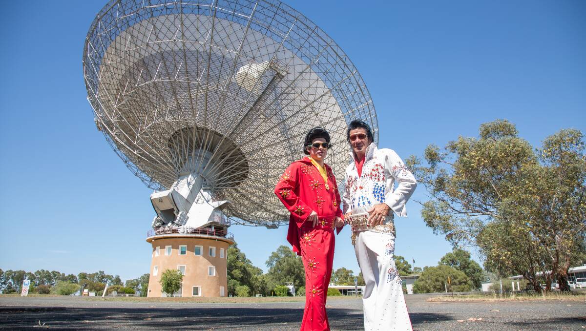 EARTH TO EVERYONE: The Dish and Elvis ... the perfect combination to bring visitors to the NSW town of Parkes.