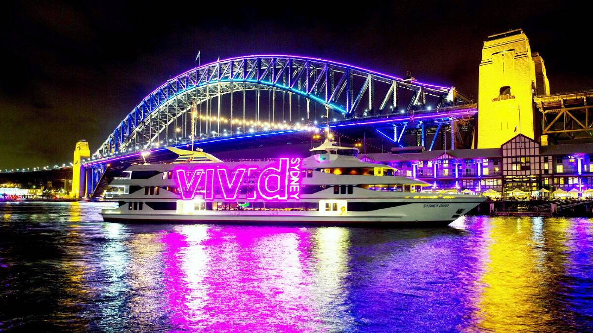 LIGHT FANTASTIC: See the full canvas of Vivid lights from the water on a Captain Cook Vivid Cruise.