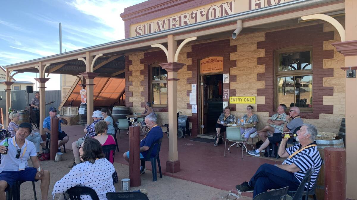 A cold ale slipped down very well while exploring Silverton's quirky attractions on a hot dry and dusty day. Photos: Tim Richards