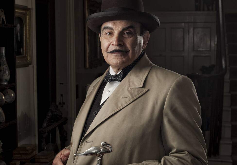 David Suchet as Belgian detective Hercule Poirot.