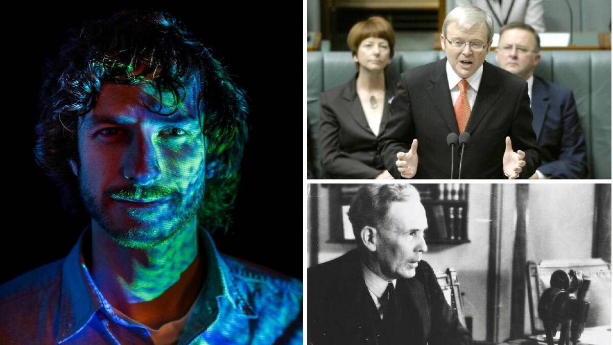 Wally de Backer (aka Gotye), Kevin Rudd and Ben Chifley are among the entries in this year's Sounds of Australia list. Pictures: Rohan Thomson, Supplied