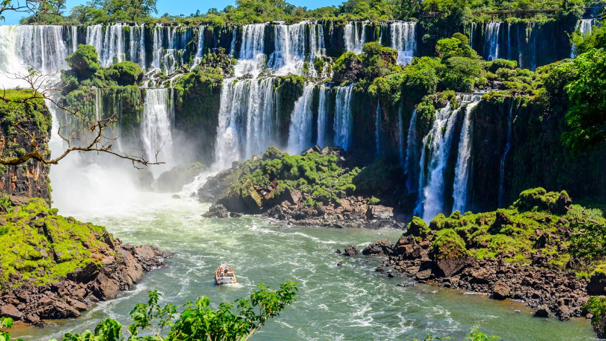See the impressive Iguazu Falls.
