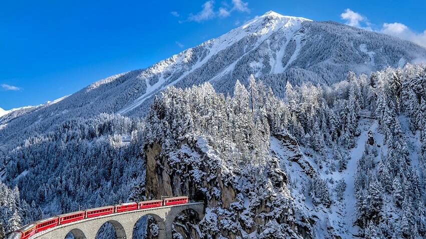 Glacier Express, Switzerland.