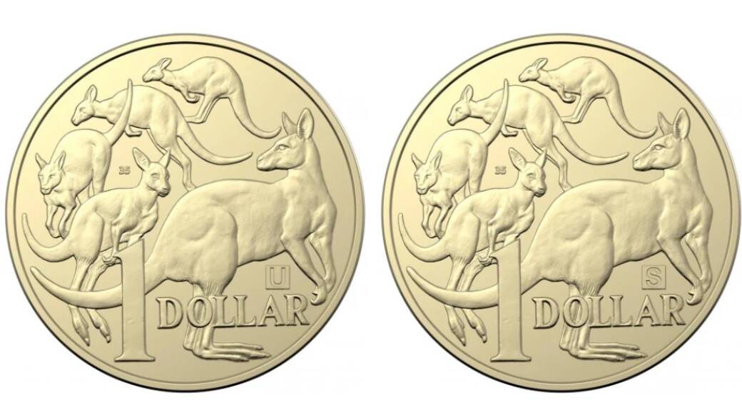 The special coins marked with the letters A, U and S.