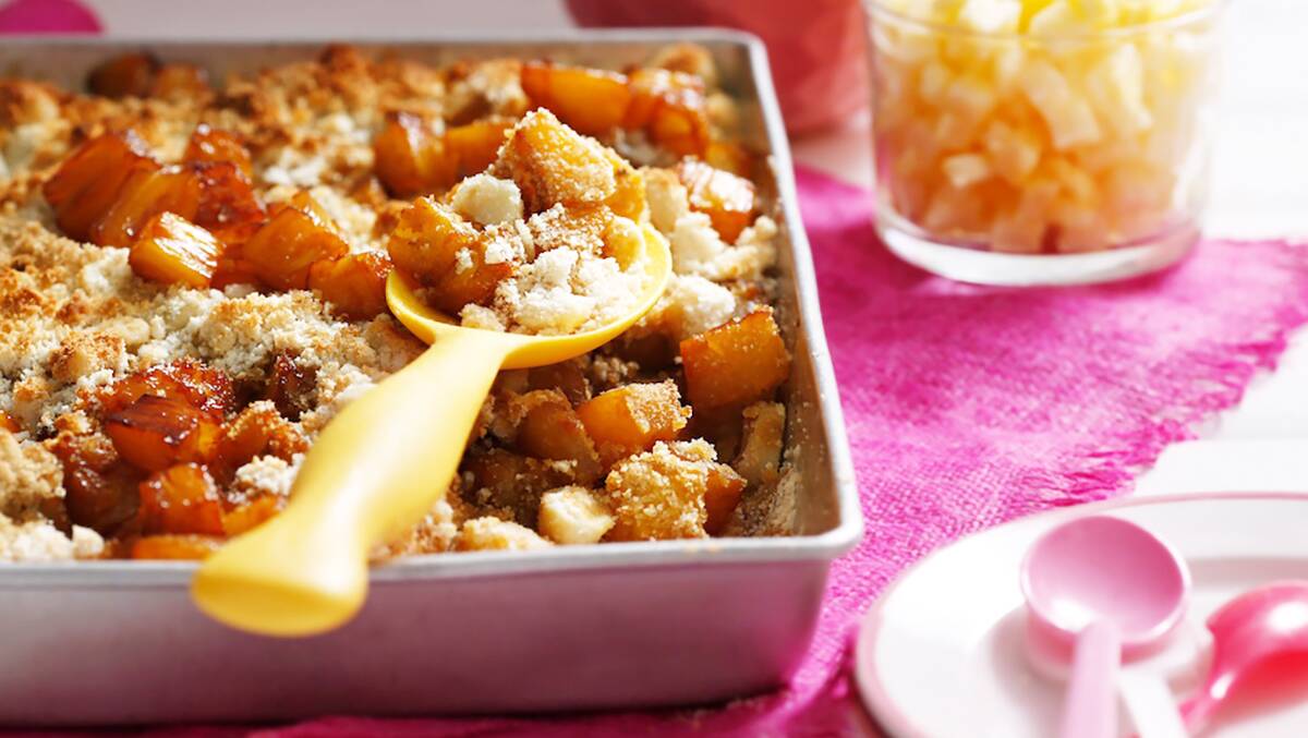 This pineapple coocnut crumble is sure to be a hit with your tastebuds.