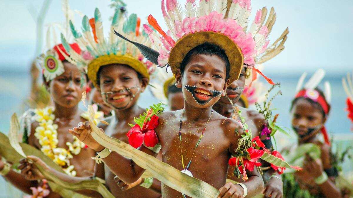 HELLO: Meet the locals on our escorted cruise to Papua New Guinea.
