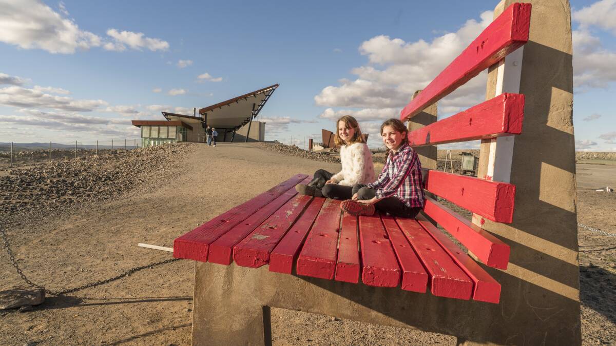 Take a seat: Broken Hill's Big Bench was built in 2002 as part of the Landscapes and Backgrounds exhibition. Photo: Destination NSW.