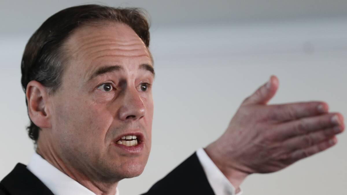 Health Minister Greg Hunt announced the government will pursue harsher penalties for those who misuse the system. Photo: Alex Ellinghausen.
