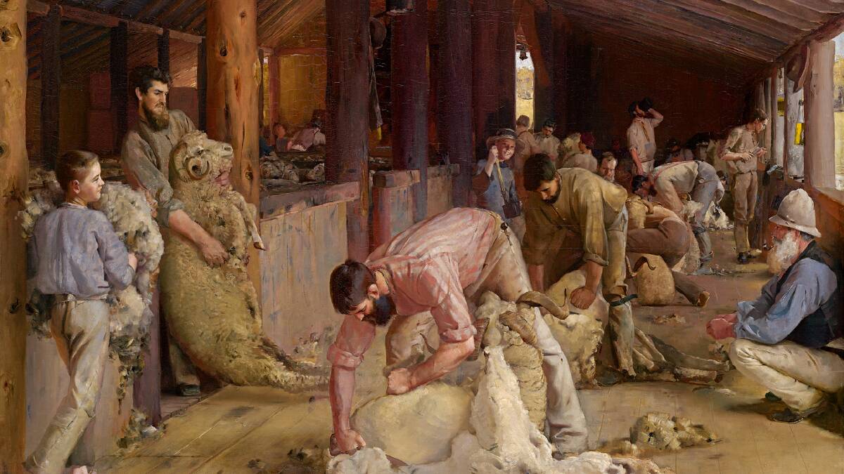 Tom Roberts, Shearing the rams 1890, National Gallery of Victoria, Melbourne, Felton Bequest, 1932