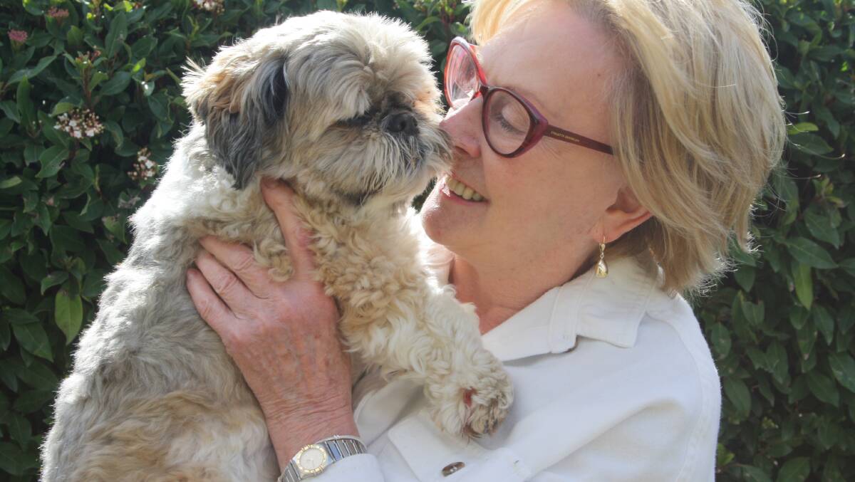 Rhonda Edwards and her beloved dog Clyde.
