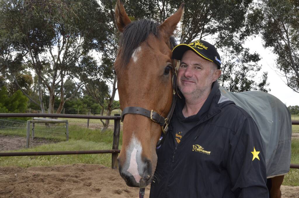 South Australian trainer David Jolly with Behemoth preparing for the world's richest horse race, The Everest. 