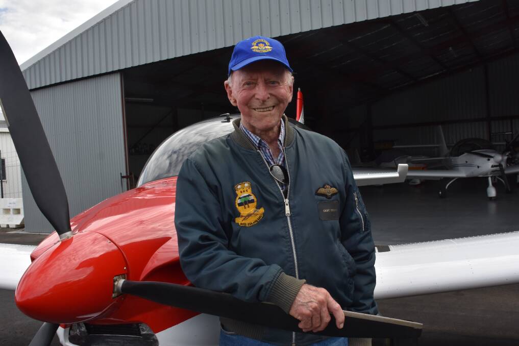 LIFETIME IN THE SKY: Former Navy fighter pilot Geoff Litchfield, 90, is hanging up his wings in Port Macquarie.