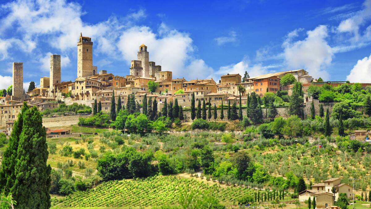 Breathtaking countryside in San Gimignano, Tuscany.