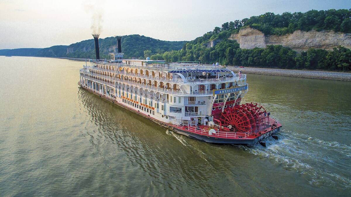 Watch the sunset as you float down the Mississippi on The American Queen.