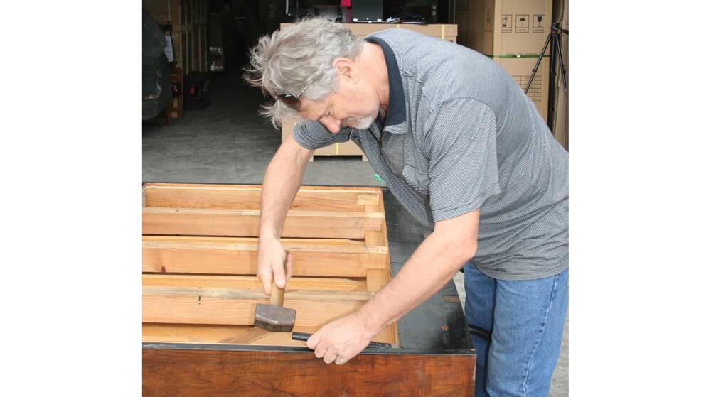 INNOVATION THE KEY –  Mike Hendry pullis apart a centuries-old piano.