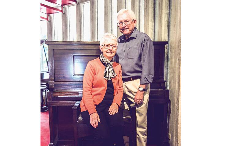 MUSIC TO THEIR EARS - West Australia Symphony Orchestra volunteers Barry and Val Neubecker at Perth Concert Hall.