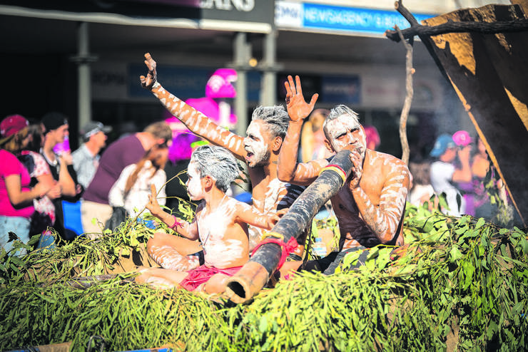 PROUD PRESENCE – The Roma district’s Mandandanji people at last year’s parade. They hosted their first Dreaming festival as part of Easter in the Country.