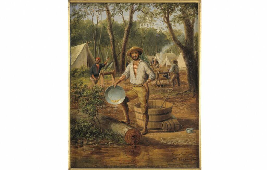 RICH PICKINGS - Eugen von Guerard's 1854 oil on canvas titled I Have Got It is one of the objects on show at the Gold Rush exhibition at the Old Treasury Building.