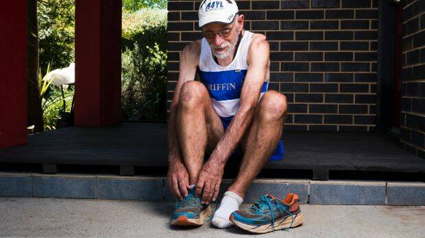Bill Arthur is running in his 23rd Australian Running Festival which will also mark his 65th marathon. Photo: Dion Georgopoulos