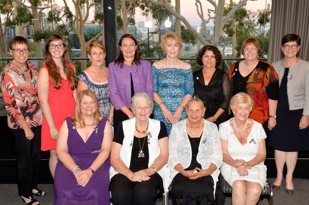 IMPRESSIVE GROUP – The 2016 inductees into the WA Womens Hall of Fame with Minister for Womens Interests Liza Harvey and Governor Kerry Sanderson (back row, fourth and fifth from left).