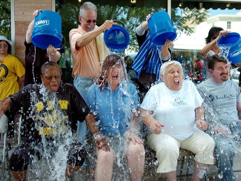 The Ice Bucket Challenge for ALS research went viral on social media in 2014.
