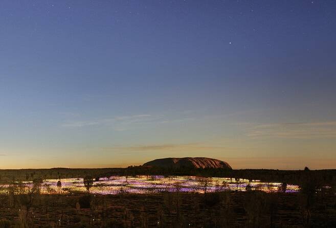 The magnificent Field of Light at Ayers Rock Resort.