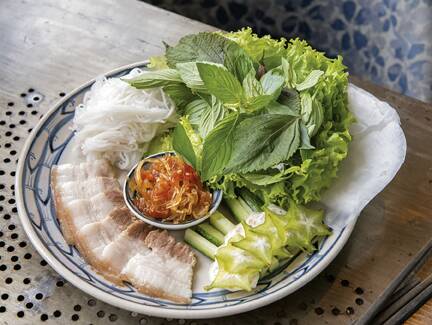 A delight of Ho Chi Minh City dining is the 'roll your own'  dish.