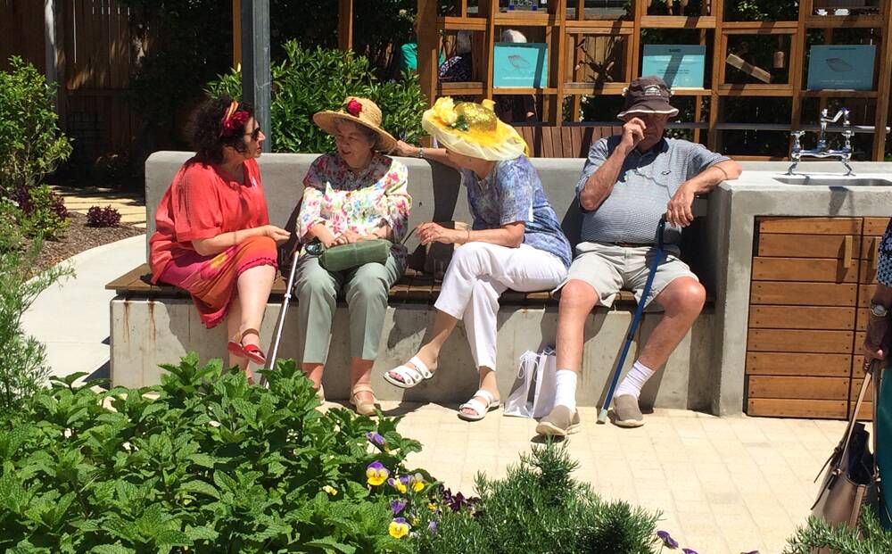 TAKING IT IN – Linda Grant, Pamela Robinson, Sonya Lowndes and Kevin Lowndes enjoy the sights, smells and textures in Port Macquarie during Carers Week.