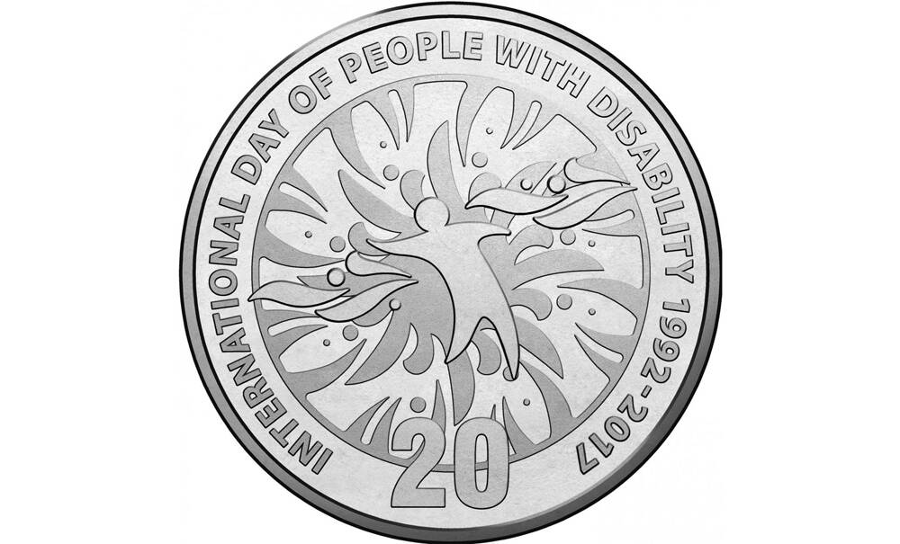 The new coin celebrating the International Day of People with Disability.