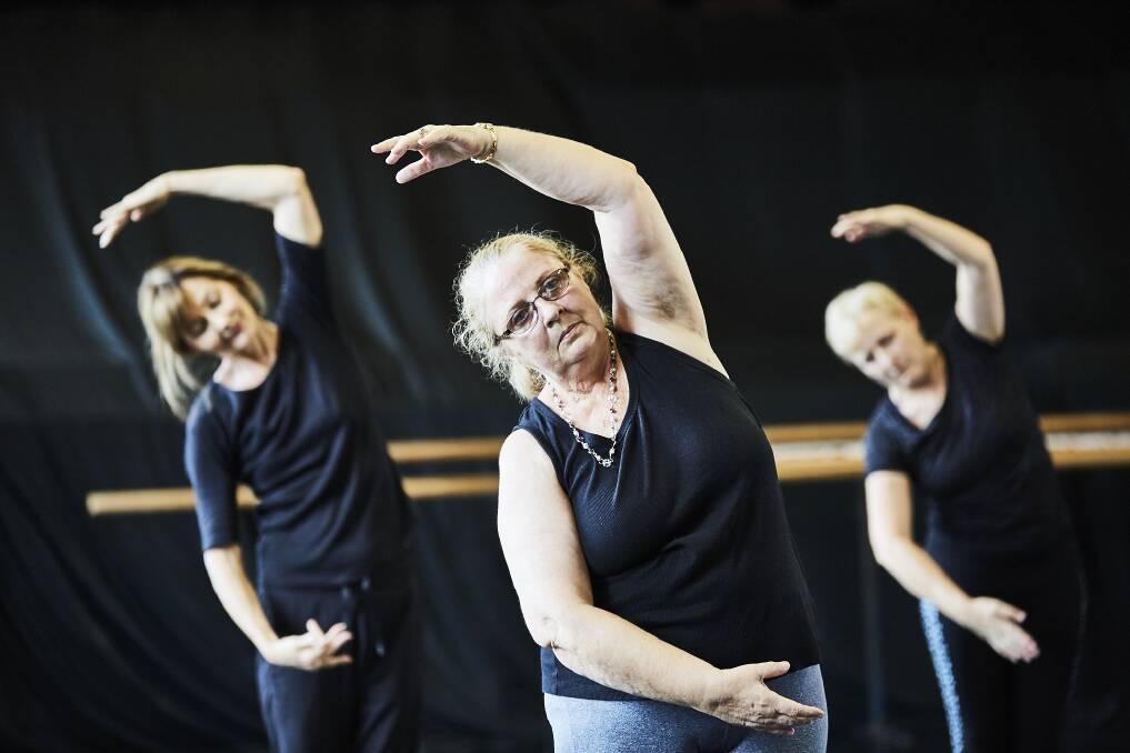 PASSION REVIVED – Former ballerina Vicki Wilson (centre) has returned to the barre after more than 40 years. Photo:Christian Tiger.