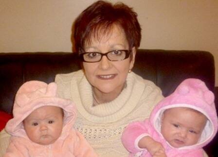 YOU NEED SPECIAL FRIENDS – Paula Tate with her twin granddaughters.