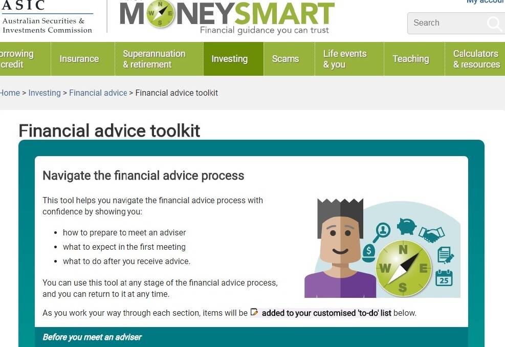 Looking for financial advice? Head to moneysmart website 