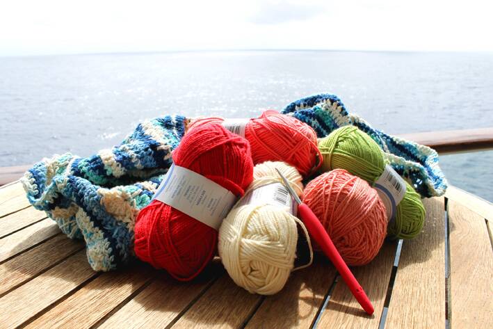 Crochet lovers will be in stitches at sea.