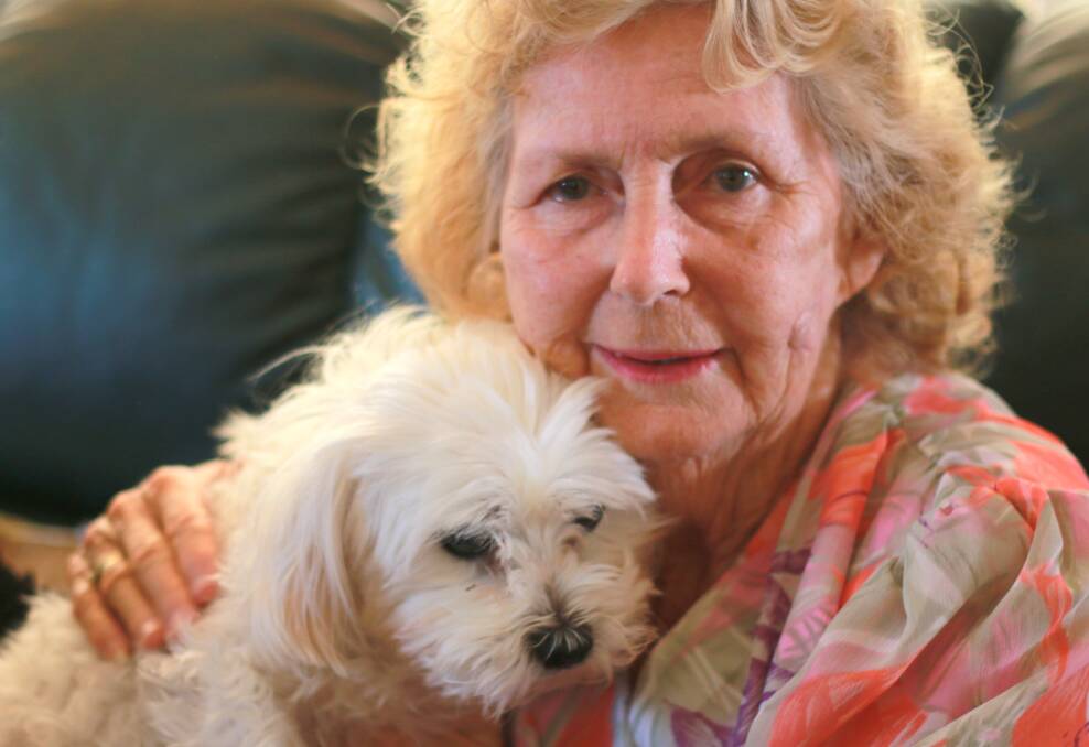 FEELING’S MUTUAL – Lorraine Turlecky loves the company of her lovely little Maltese terrier Rosie.