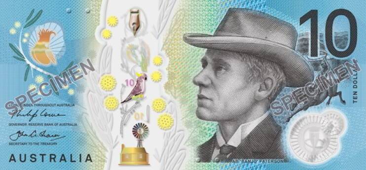 This image shows the signature side of the new $10 banknote.