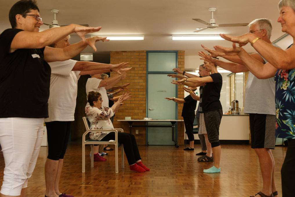 Let's dance: In chairs, supported, or standing, people with Parkinson's want others to know about the local dance classes that are improving their fitness and introducing them to new friends. Picture: Max Mason-Hubers