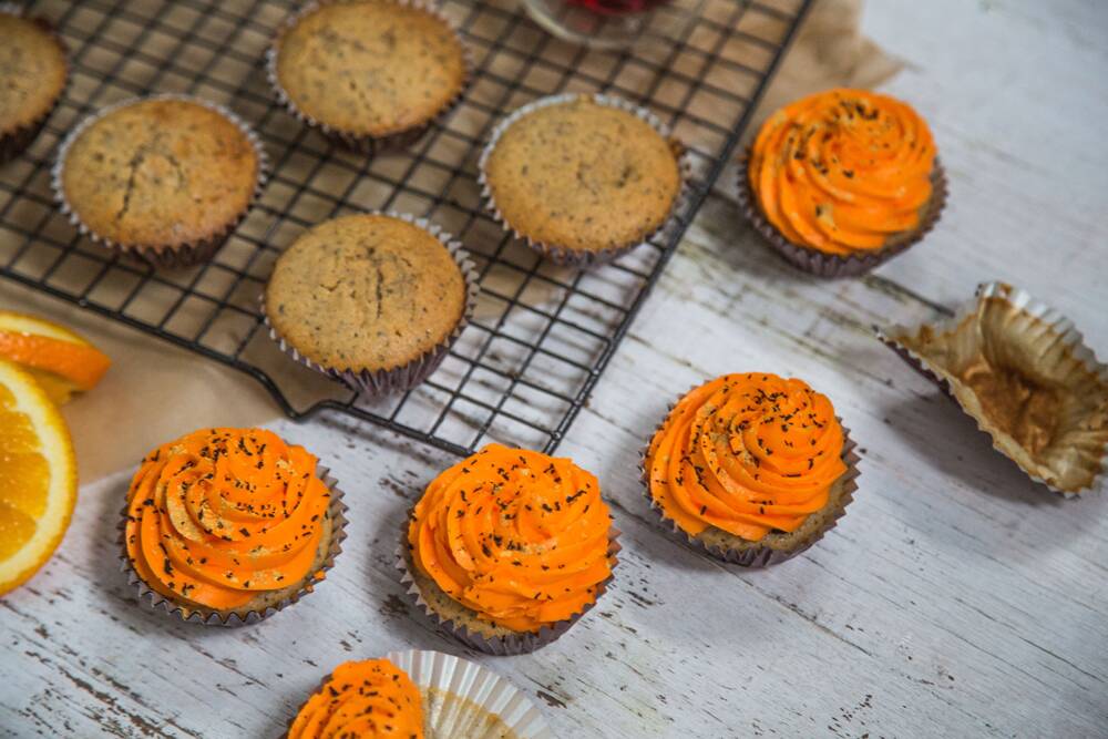 Whip up these Earl Grey Honey and Orange cupcakes for your next tea party.