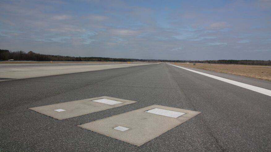 The runway graves at Savannah Hilton Head International Airport.