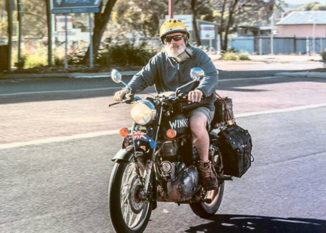 Brian Bayley rode from Perth to Sydney to pay tribute to Winifred Wells.